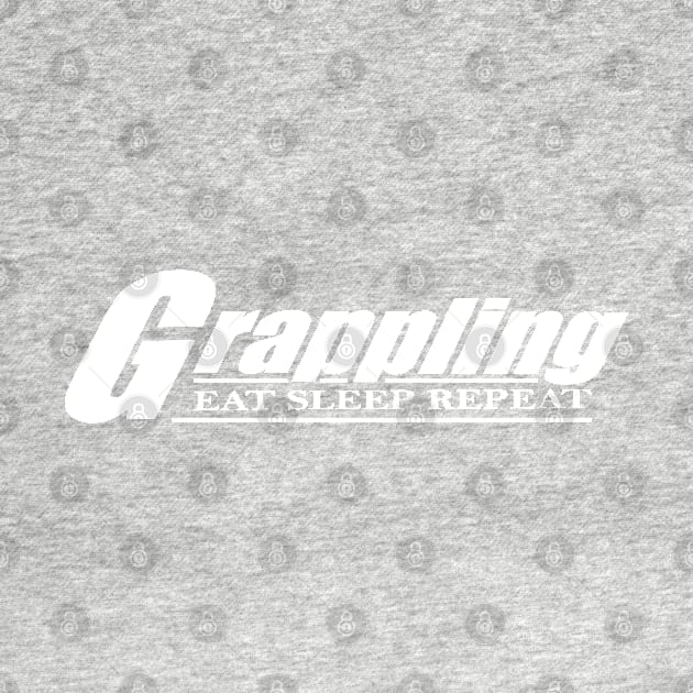 Eat sleep grappling repeat t shirt. by Narot design shop